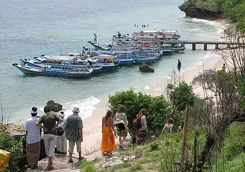 Tourists in Menjangan Island
