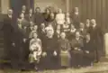 With his mother at a family reunion in 1935