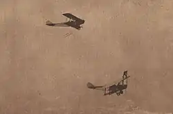 Two planes flying