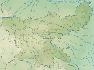 Map showing the location of Koderma Wildlife Sanctuary