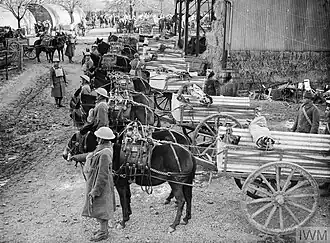 British Indian Army Service Corps on parade in France