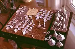 Individual pieces of a sculpture by Patrick O'Hara before assembly