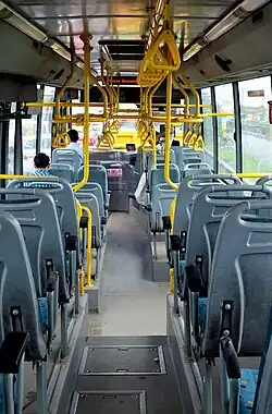 Interior of low-floor buses