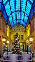 The interior of Miller Arcade at Christmas
