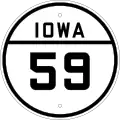 Iowa Highway 59 marker