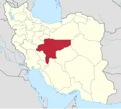 Location of Isfahan province in&nbsp;Iran