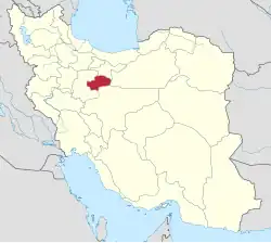 Location of Qom province in&nbsp;Iran