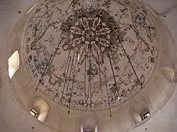 Looking up to the dome of the mosque of the Palace