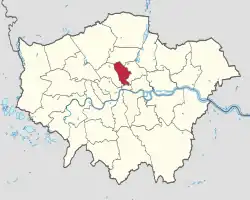 Islington shown within Greater London