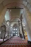 One of the side aisles of the mosque