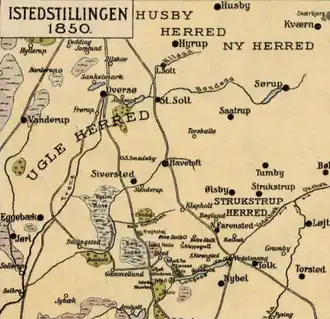 Idstedt/Isted in 1850