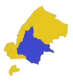 Location of Pale within the city of Istočno Sarajevo