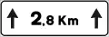 Length of a danger or a prescription (in kilometres)