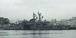 JS Jintsū and JS&nbsp;Haruyuki on 18 June 2011.