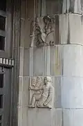 Front entrance reliefs