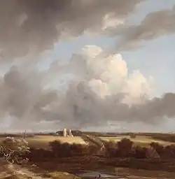 Huis ter Kleef with the Kleverlaan represented by the double row of trees, Jacob van Ruisdael, 1660s