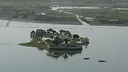 Jag Mandir Palace from above, on Lake Pichola, Udaipur.
