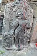 Statue at stone deul