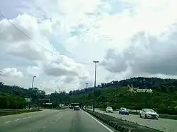 Bandar Enstek northern entrance, view from Jalan Kuarters KLIA in Selangor.