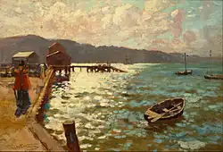Wellington Harbour, 1894, Wellington, by James Nairn. Gift of Miss Mary Newton, 1939. Te Papa (1939-0009-2)