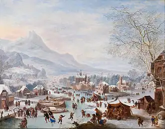 Winter Scene with Skaters