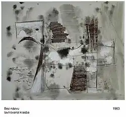 Untitled, washed out drawing, 1963