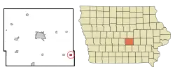 Location of Lynnville, Iowa