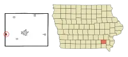 Location of Batavia, Iowa