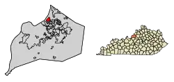 Location of Glenview in Jefferson County, Kentucky