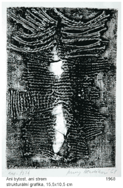 Neither creature nor tree (structural print), 15,5 x 10,5&nbsp;cm, 1968