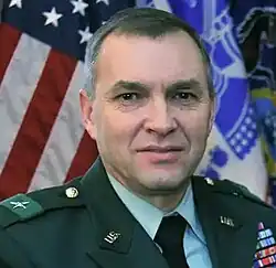 color head and shoulders photo of brigadier General Jerry G. Beck Jr. in army dress green uniform