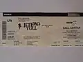 A 2018 rock concert ticket