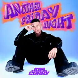 Corry sitting on the ground in a blue room with his legs towards the camera and his left placed against his head, with the title in purple bubble text above him.