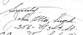Signature of John Otto Siegel 1936