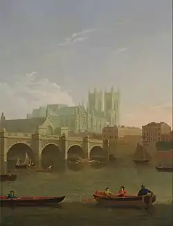 Westminster Abbey and Bridge by Joseph Farington