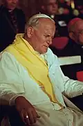 Pope John Paul II in his visit to Santiago de Cali of 1986.
