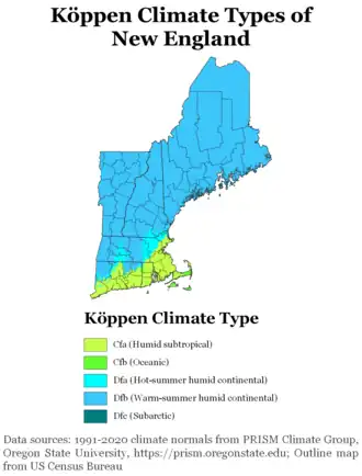 Image 17Köppen climate types in New England (from New England)