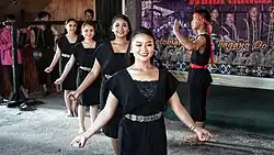 A cultural group performs during Kaamatan Festival, at the Hongkod Koisaan KDCA, Penampang, Sabah