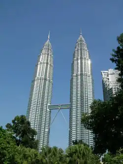 Image 34Petronas Twin Towers in Kuala Lumpur was the tallest building in Southeast Asia. (from History of Malaysia)