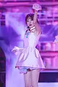Red Velvet's Seulgi performing "Russian Roulette"