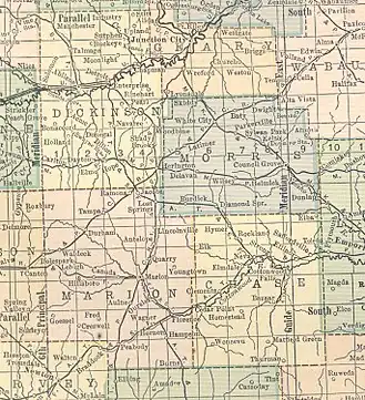 1914 railroad map.