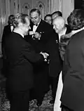 Polish ambassador to Austria Karol Kuryluk being introduced to Nikita Khrushchev during his meeting with John F. Kennedy in Vienna, 1961.