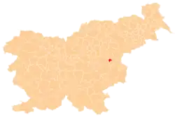 The location of the Municipality of Dobje