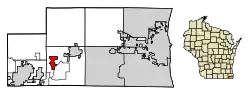 Location of Silver Lake in Kenosha County, Wisconsin