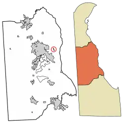 Location of Little Creek in Kent County, Delaware.