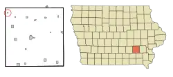 Location of Gibson, Iowa