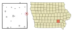 Location of Keota, Iowa