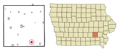 Location of Ollie, Iowa