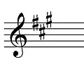 A Major key signature