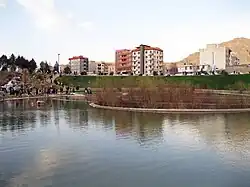 Mahi Lake and Zibakenar Park, located south of the lake.